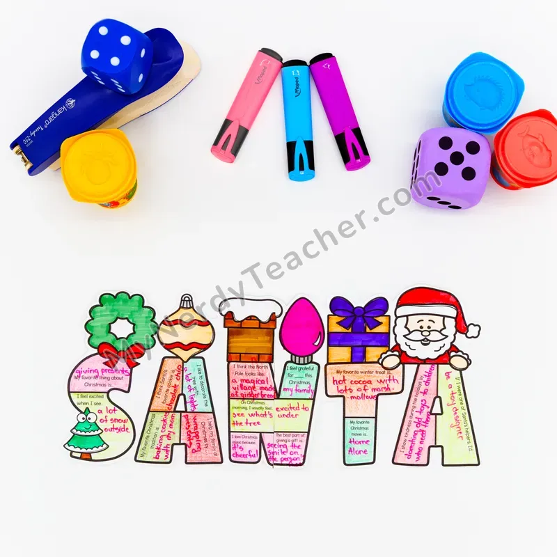 Christmas Writing Craft (Editable PPT) — Big Letter Bulletin Board