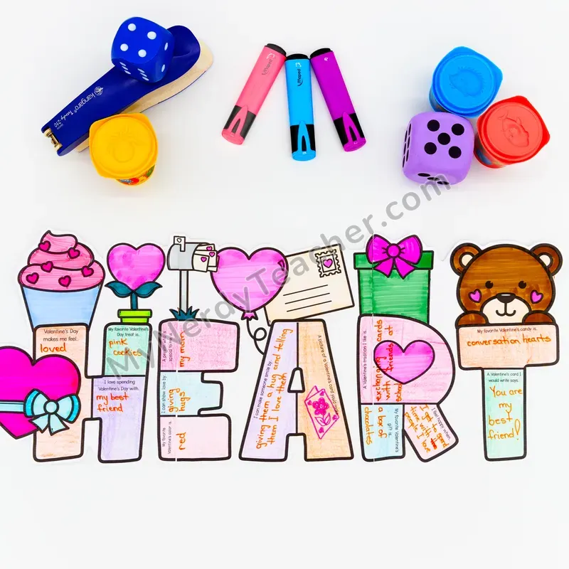 Valentine's Day Writing Craft (Editable PPT) — Big Letter Bulletin Board