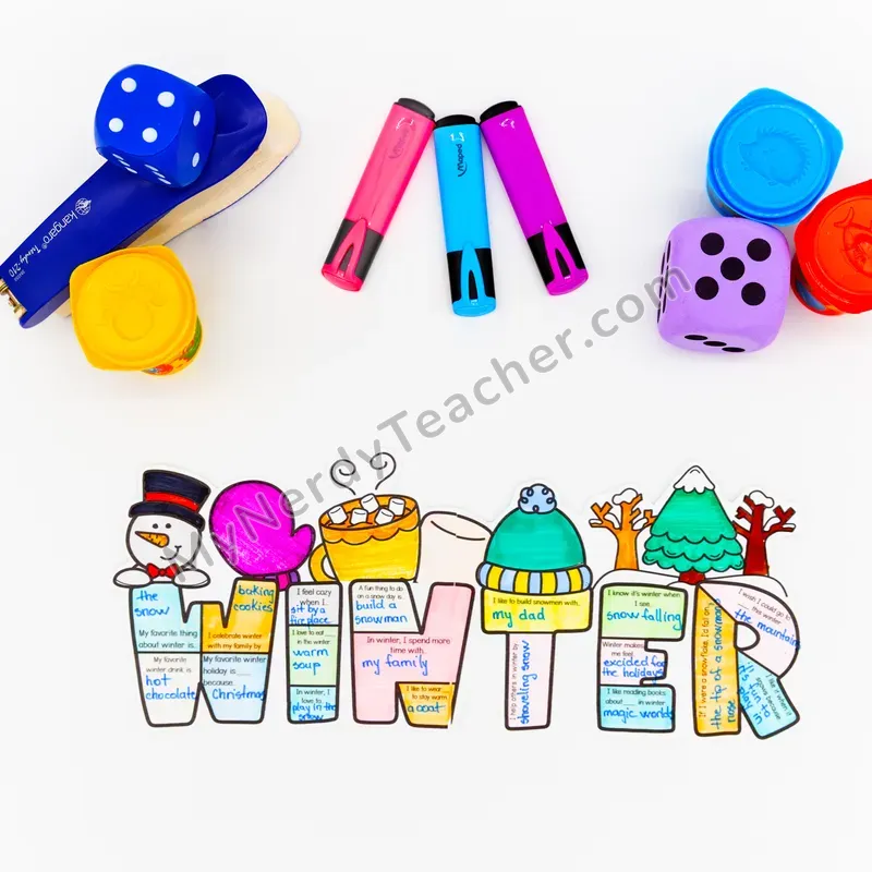 Winter Writing Craft (Editable PPT) — Big Letter Bulletin Board