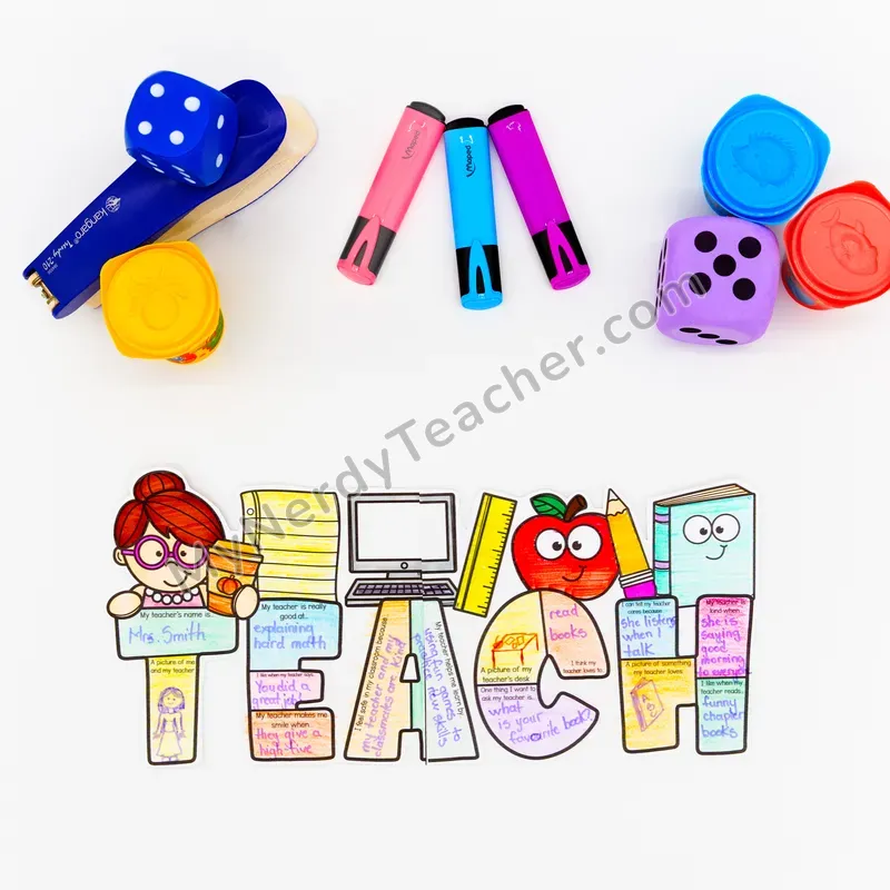 Meet the Teacher Writing Craft Bulletin Board — Big Letter Templates