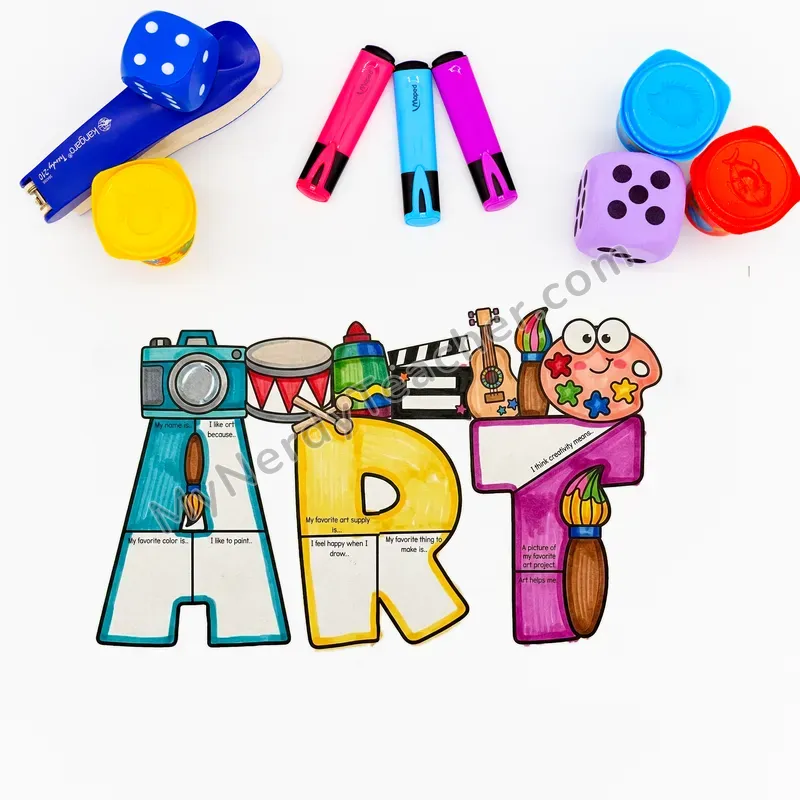 Art Writing Craft Bulletin Board — Big Letter Templates