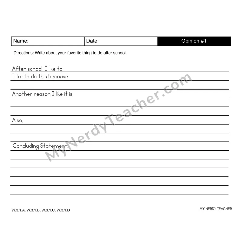3rd Grade Writing Prompts — Opinion, Narrative & Informational