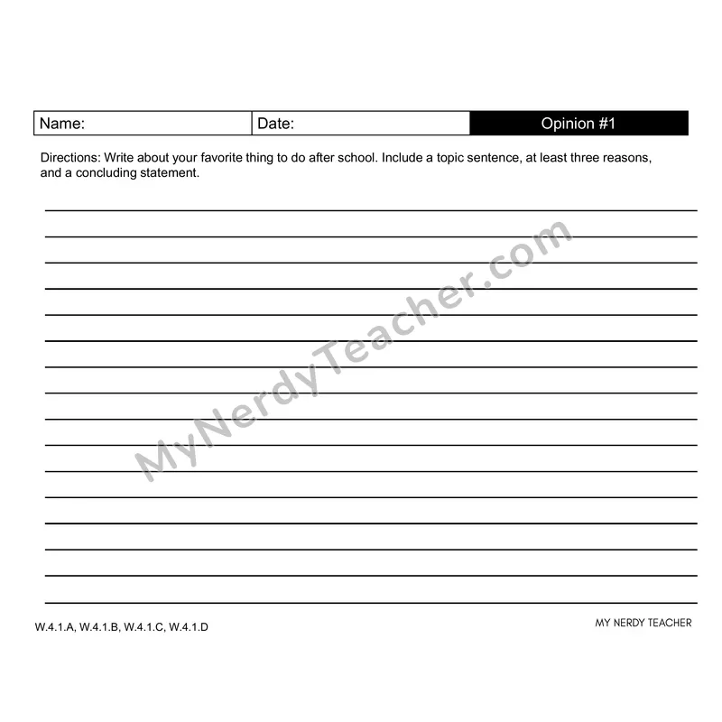 4th Grade Writing Prompts (Editable PPT) — Opinion, Narrative & Informational