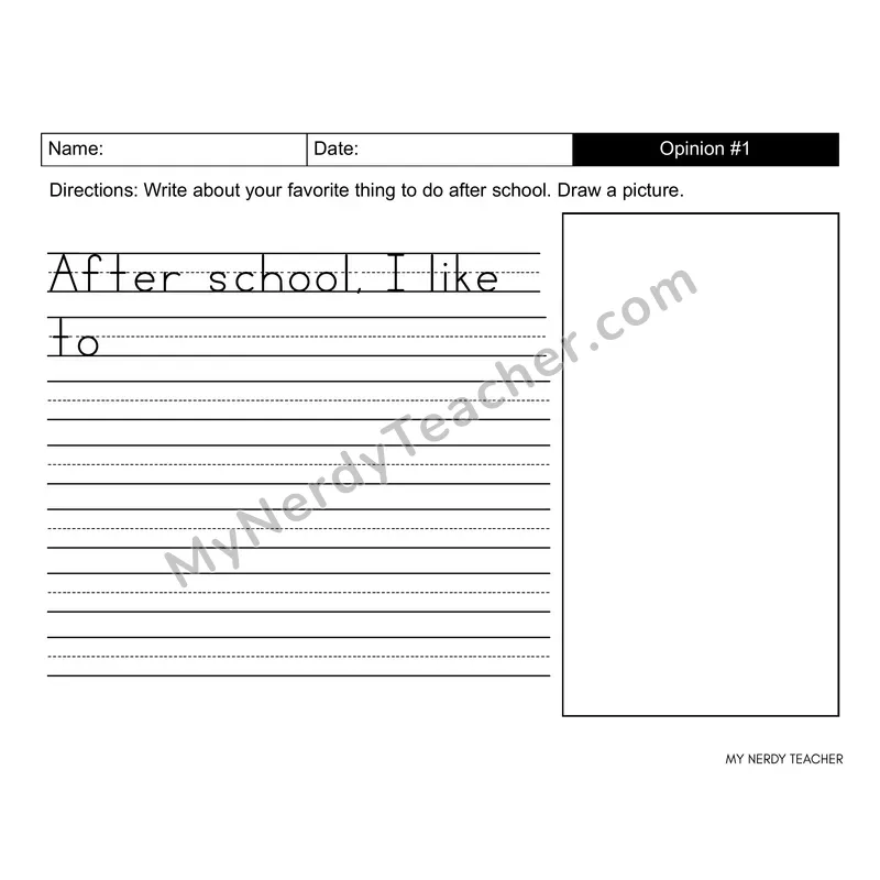 Kindergarten Writing Prompts (Editable PPT) — Opinion, Narrative & Informational