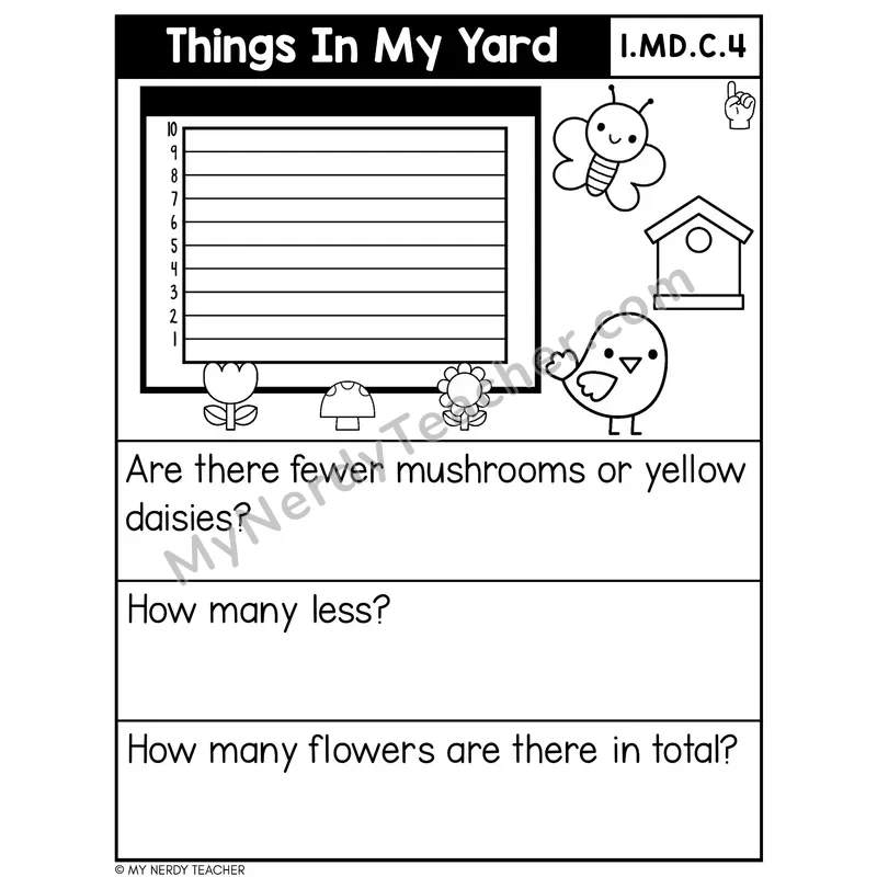 Bar Graph Data Collection Activity — Things In My Yard