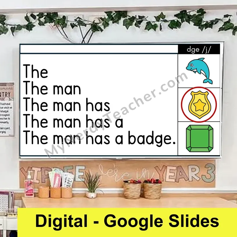 dge Trigraph Sentence Pyramids — Digital Google Slides Fluency & Comprehension