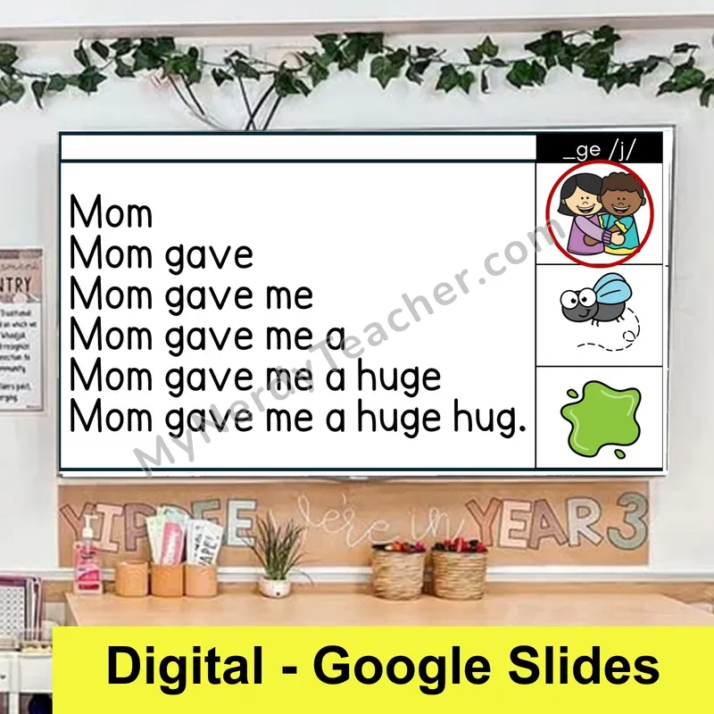 Soft G (_ge) Sentence Pyramids — Digital Google Slides Fluency & Comprehension