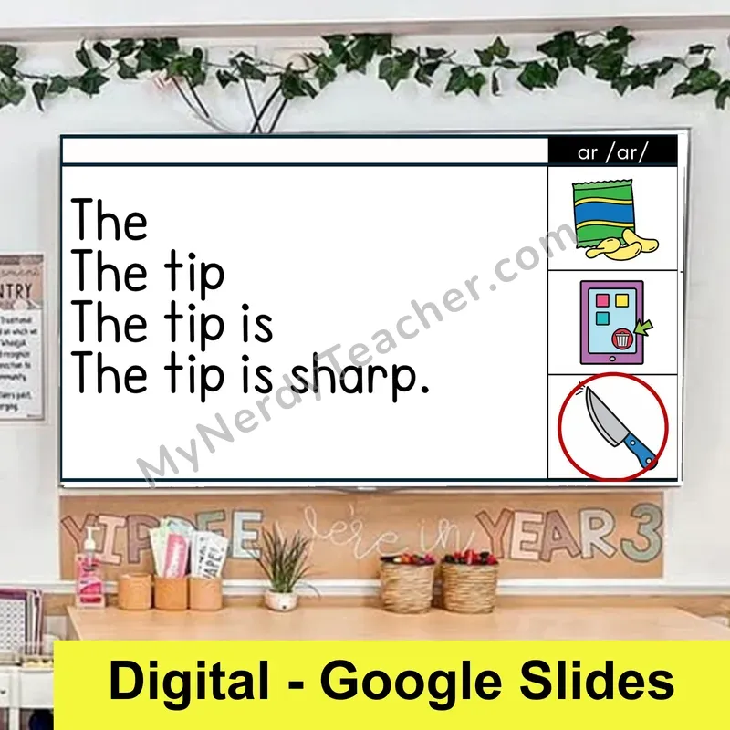 ar (R-Controlled) Sentence Pyramids — Digital Google Slides Fluency & Comprehension