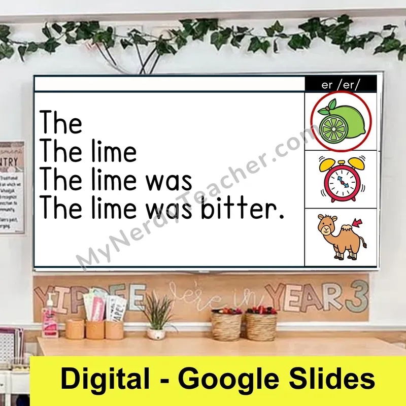 er (R-Controlled) Sentence Pyramids — Digital Google Slides Fluency & Comprehension