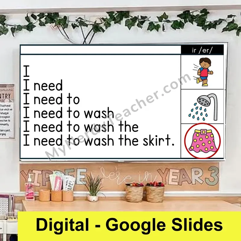 ir (R-Controlled) Sentence Pyramids — Digital Google Slides Fluency & Comprehension