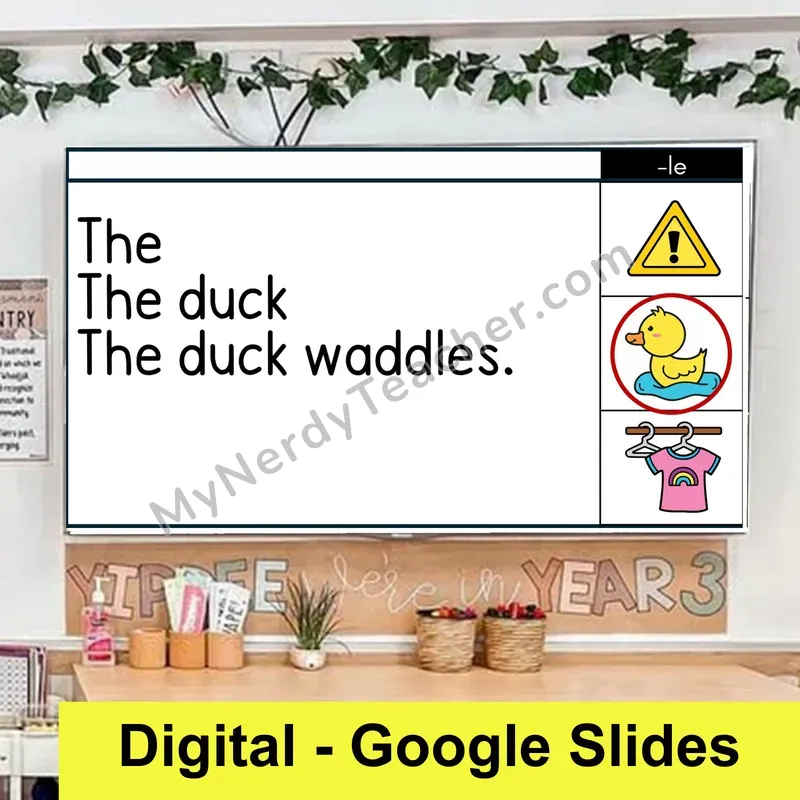 Consonant -le Sentence Pyramids — Digital Google Slides Fluency & Comprehension