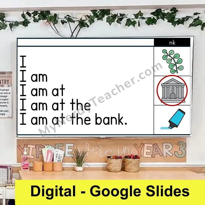 nk Digraph Sentence Pyramids — Digital Google Slides Fluency & Comprehension