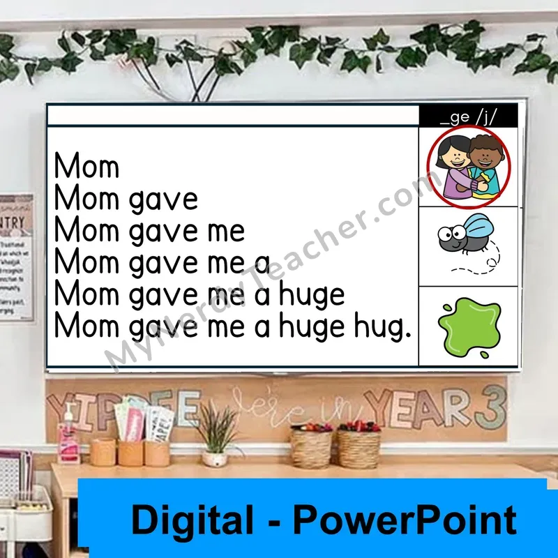 Soft G (_ge /j/) Sentence Pyramids — Digital Fluency Practice