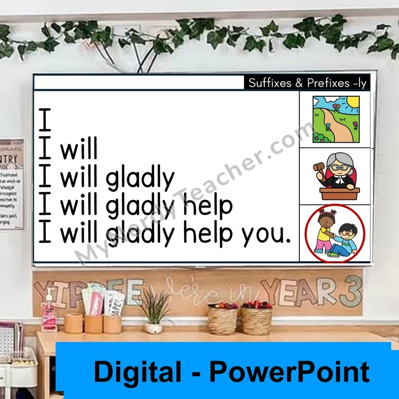 Suffix -ly Sentence Pyramids — Digital Fluency Practice