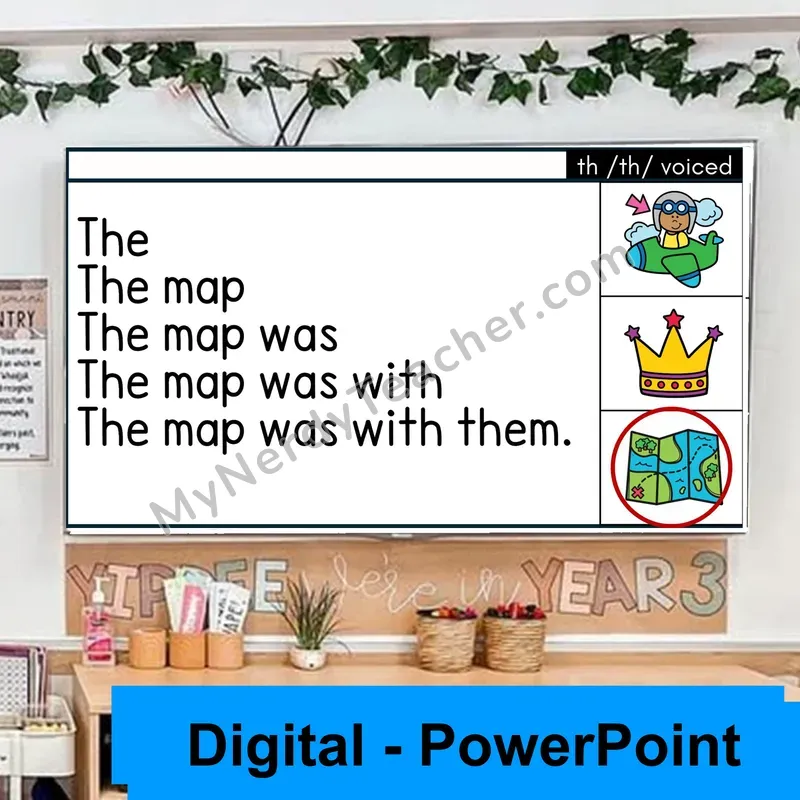 Voiced th Digraph Sentence Pyramids — Digital Fluency Practice