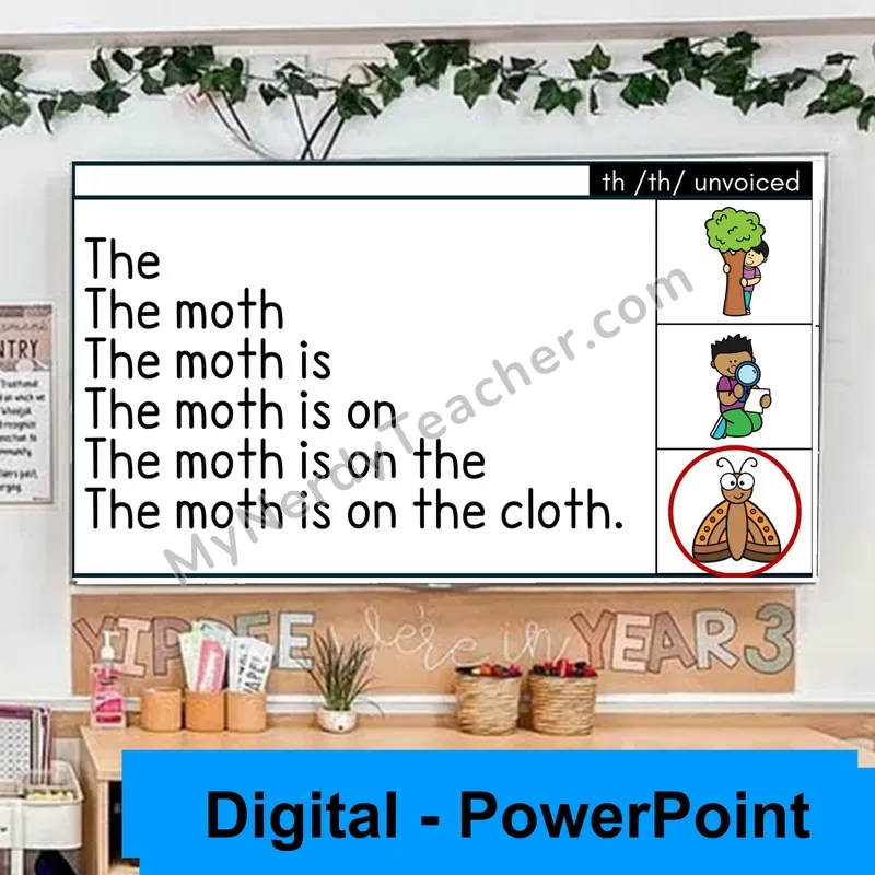 Unvoiced th Digraph Sentence Pyramids — Digital Fluency Practice