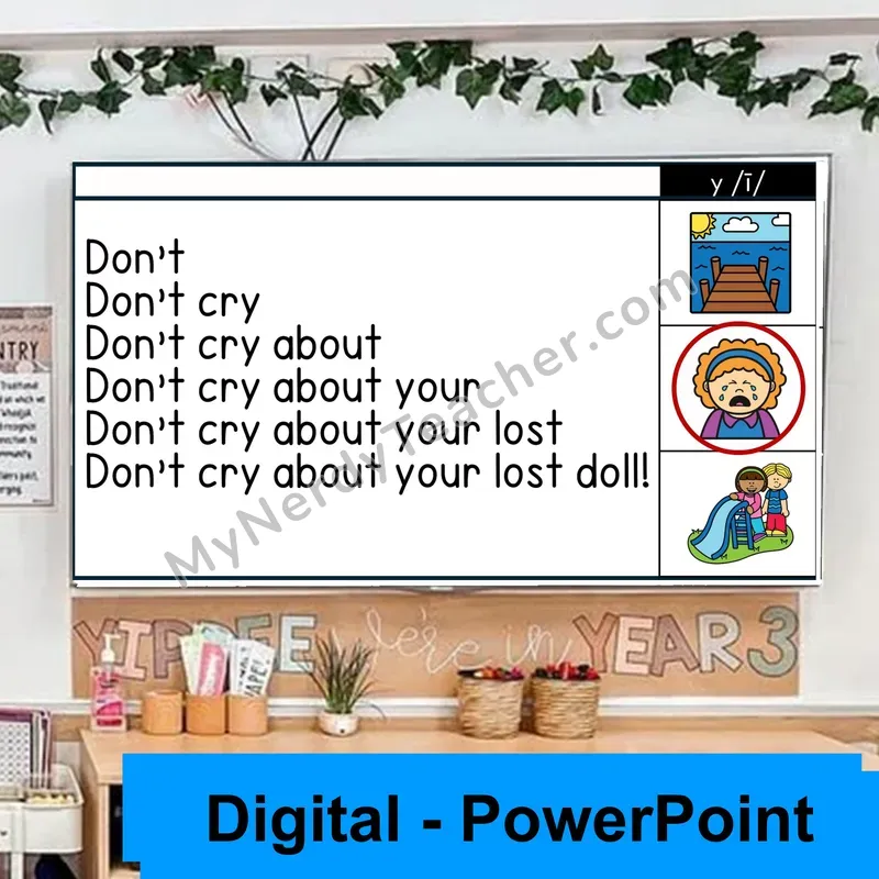 y as Long I Sentence Pyramids — Digital Fluency Practice