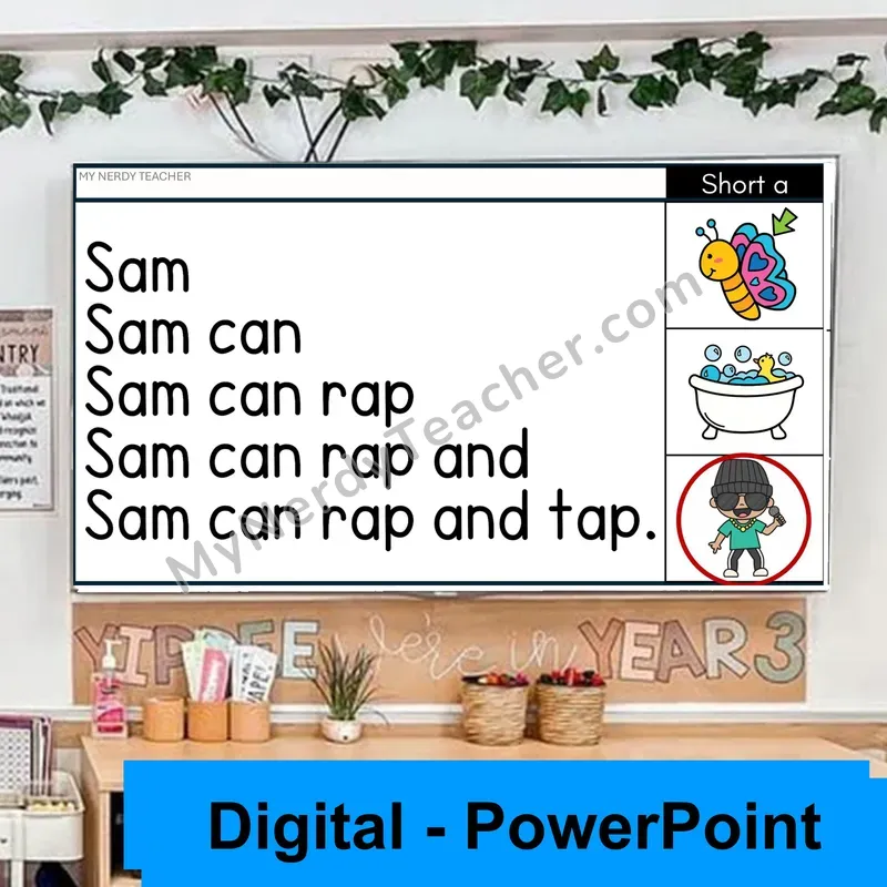 Short A CVC Review Sentence Pyramids — Digital Fluency Practice