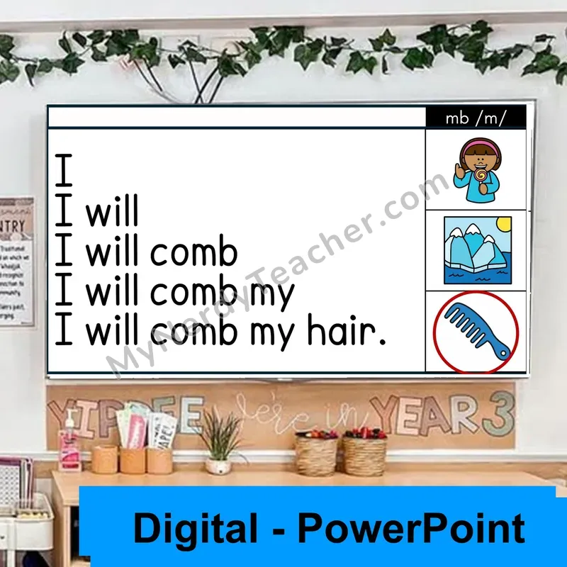 mb Silent Letter (/m/) Sentence Pyramids — Digital Fluency Practice