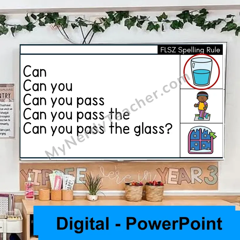 Floss Rule (ff, ll, ss, zz) Sentence Pyramids — Digital Fluency Practice