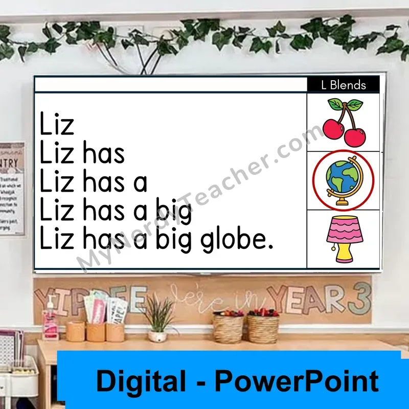 L-Blends Sentence Pyramids — Digital Fluency Practice