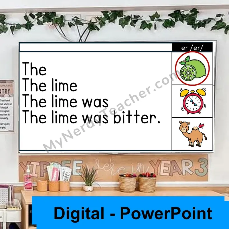 er (R-Controlled /er/) Sentence Pyramids — Digital Fluency Practice