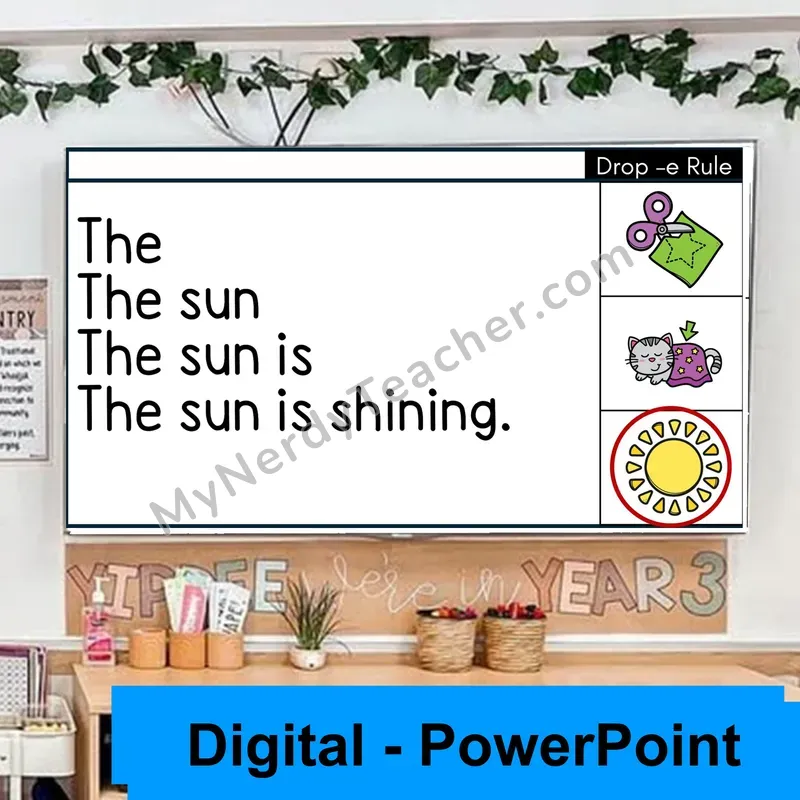 Drop -e Rule Sentence Pyramids — Digital Fluency Practice
