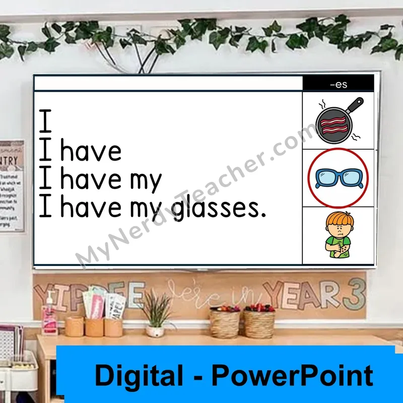 Inflectional Ending -es Sentence Pyramids — Digital Fluency Practice