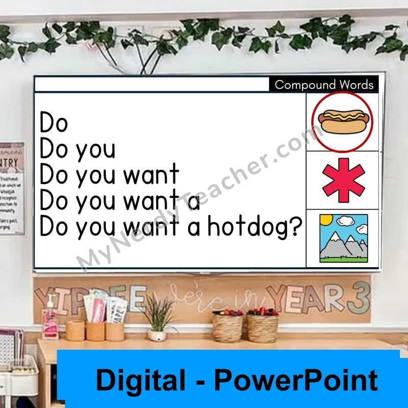Compound Words Sentence Pyramids — Digital Fluency Practice