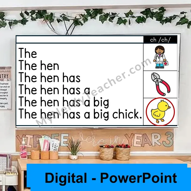 ch Digraph (/ch/) Sentence Pyramids — Digital Fluency Practice
