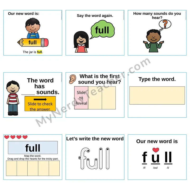 Heart Word Slides Sight Word — full (Editable PowerPoint Lesson)