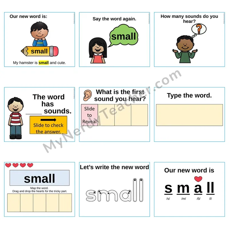 Heart Word Slides Sight Word — small (Editable PowerPoint Lesson)