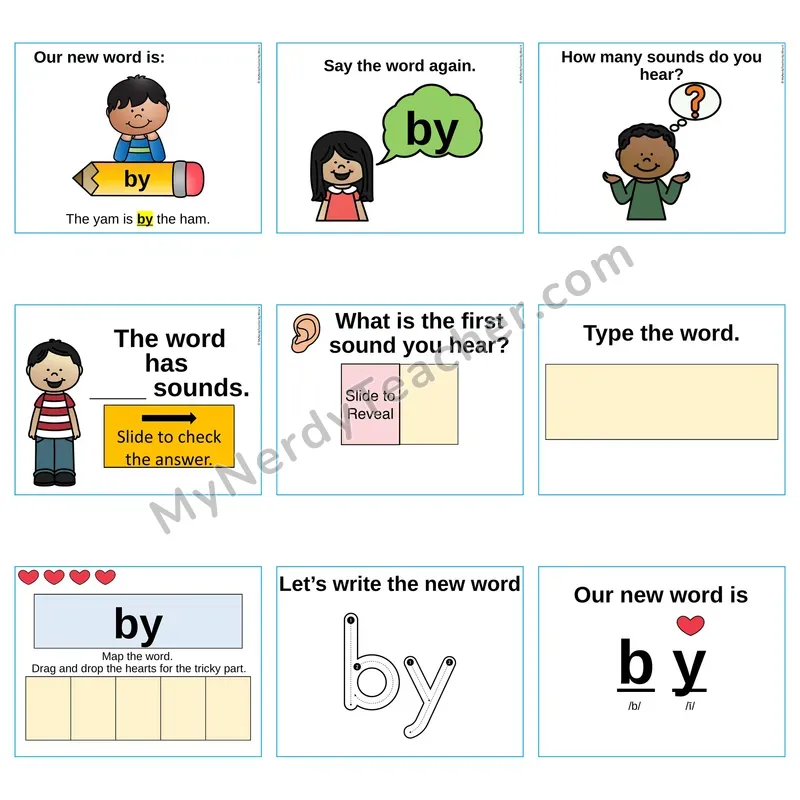 Heart Word Slides Sight Word — by (Editable PowerPoint Lesson)