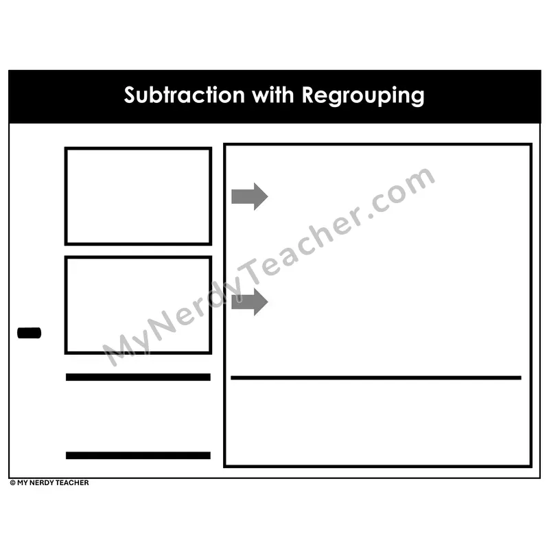 Subtraction with Regrouping Mat