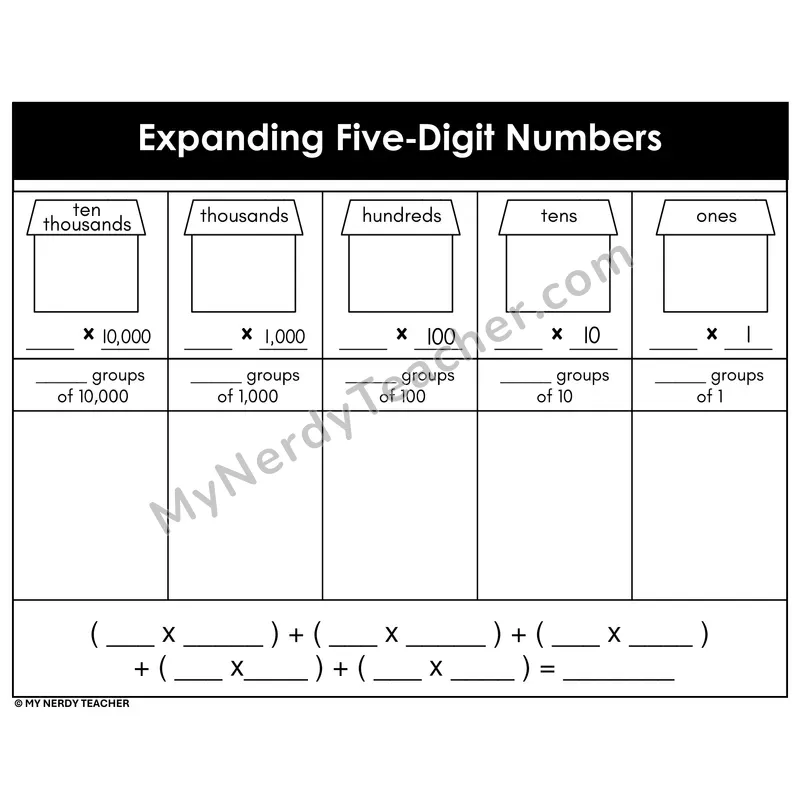 Expanding Five-Digit Numbers