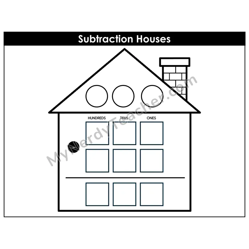 Subtraction Houses Hundreds