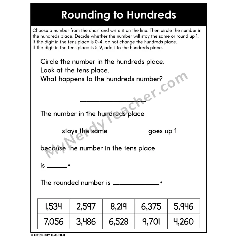 Rounding to Hundreds