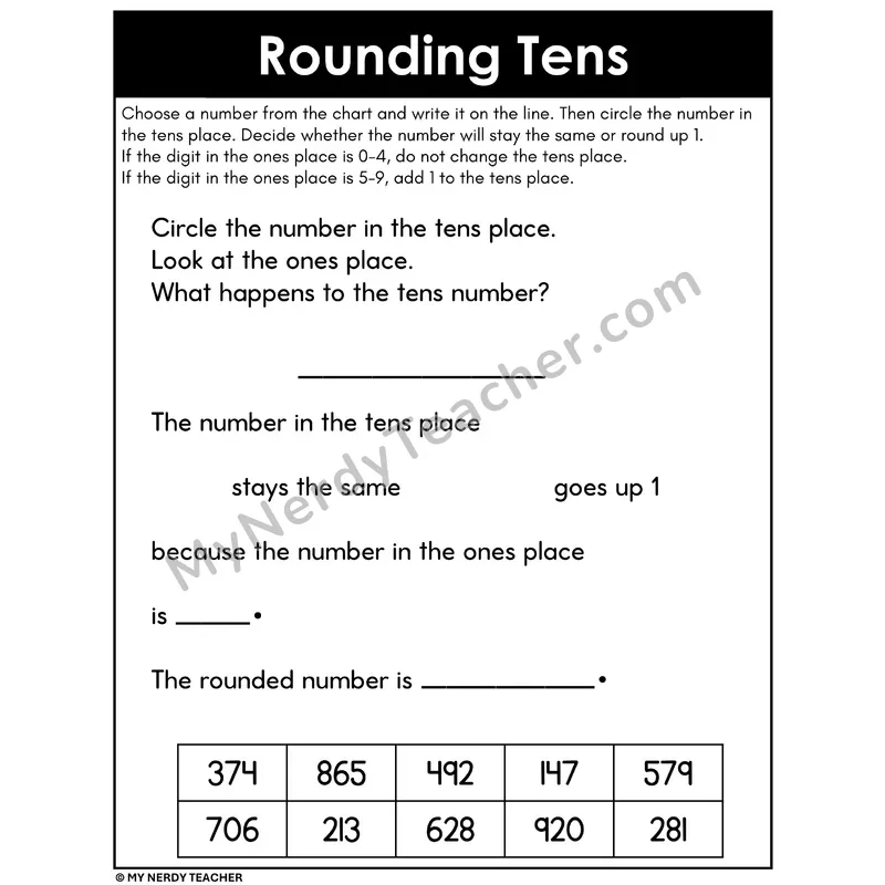 Rounding Tens