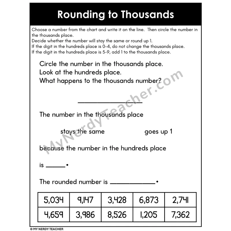 Rounding to Thousands
