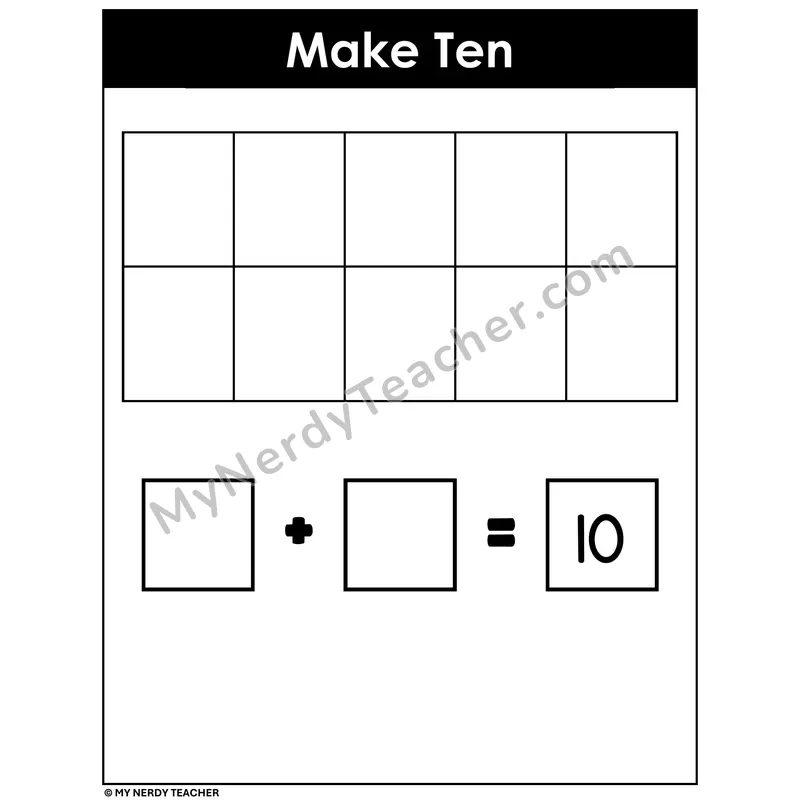 Make Ten Mat With Ten Frame
