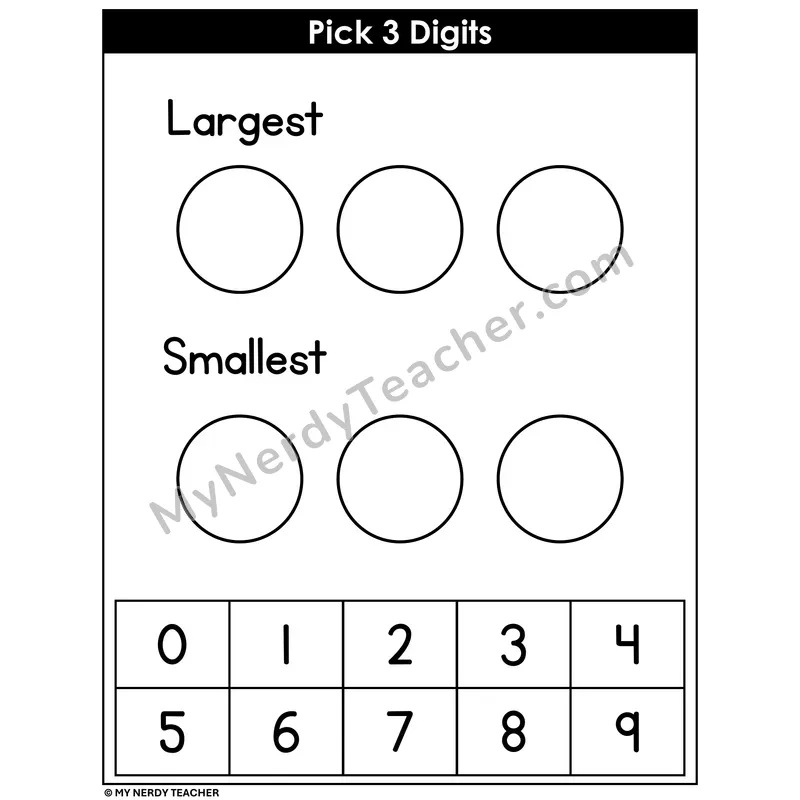 Pick 3 Digits - Largest and Smallest