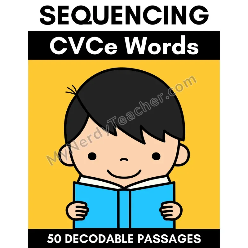 CVCe Silent E Long Vowel Decodable Passages — Full-Color Cover