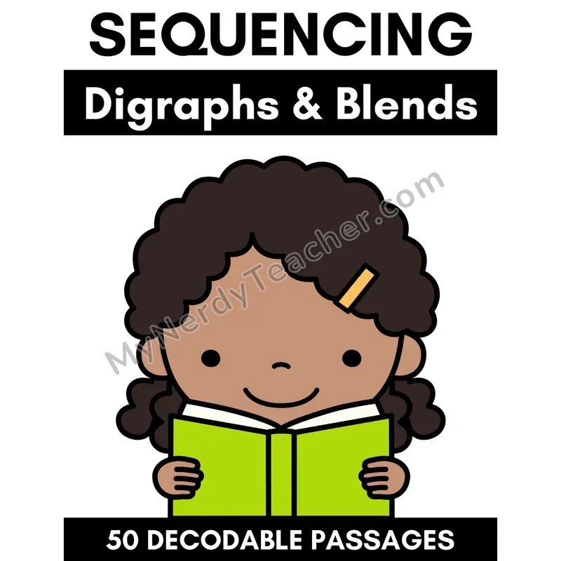 Digraphs and Blends Decodable Passages — Full-Color Cover (White Background)