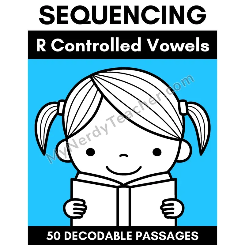 R-Controlled Vowel Decodable Passages — Coloring Page Cover