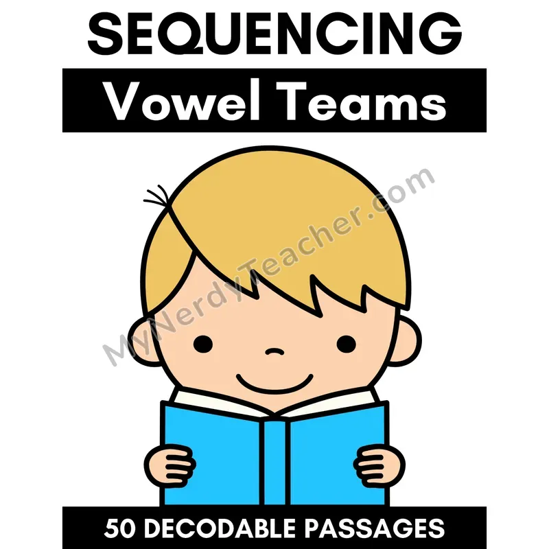 Vowel Teams Decodable Passages — Full-Color Cover (White Background)