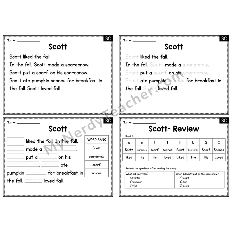 SC Blend Decodable Passage - Scott