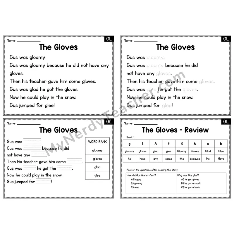 GL Blend Decodable Passage - The Gloves