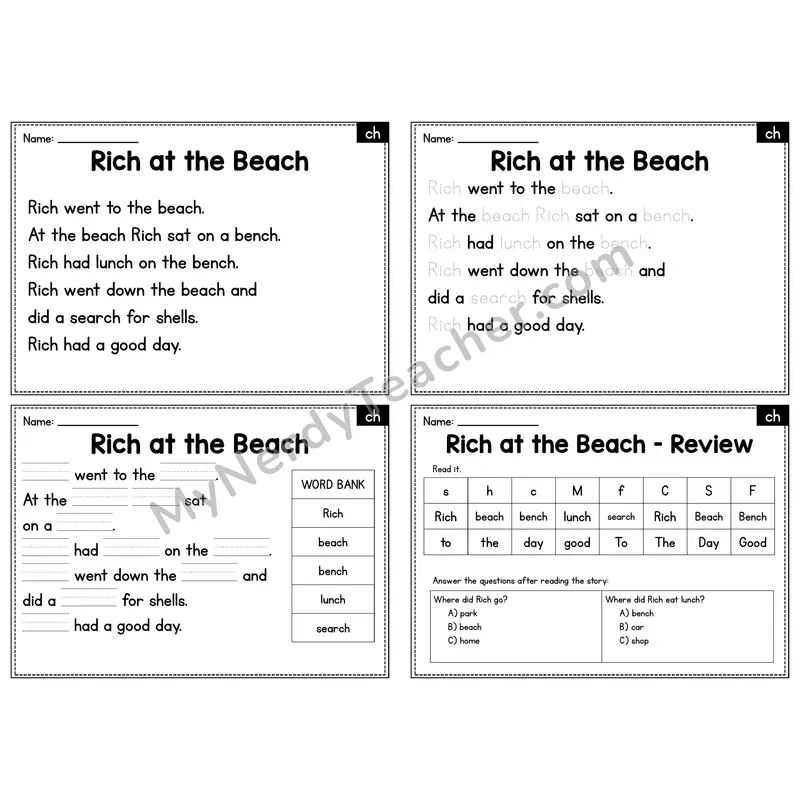 CH Digraph Decodable Passage - Rich at the Beach