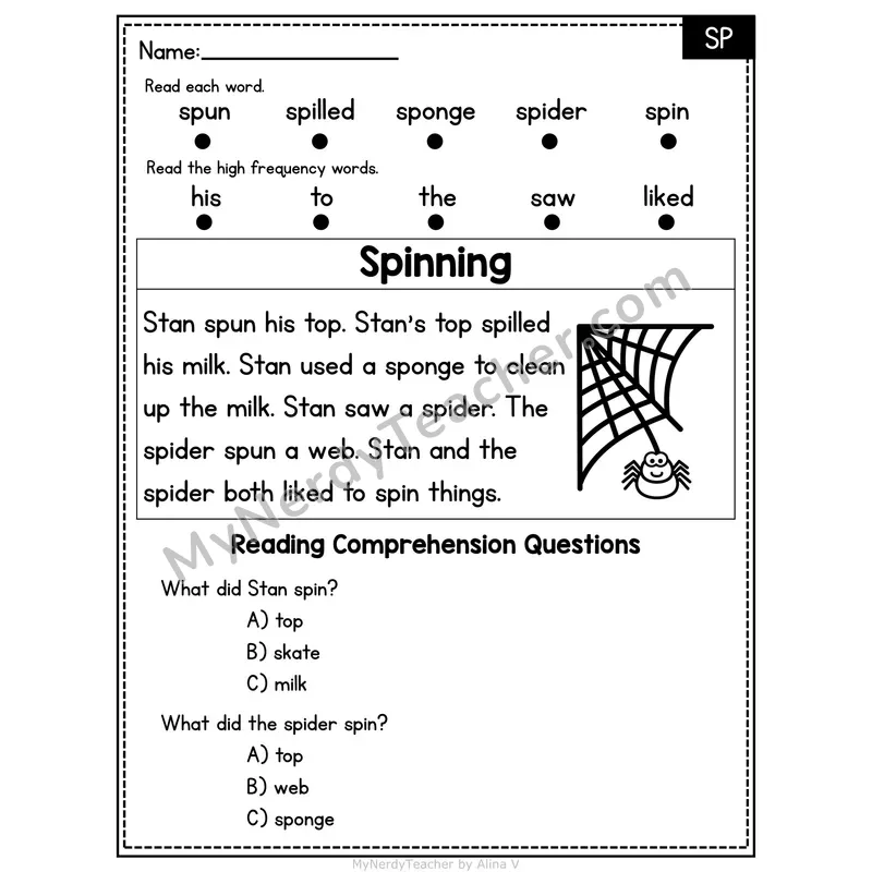 SP Blend Decodable Passage - Spinning