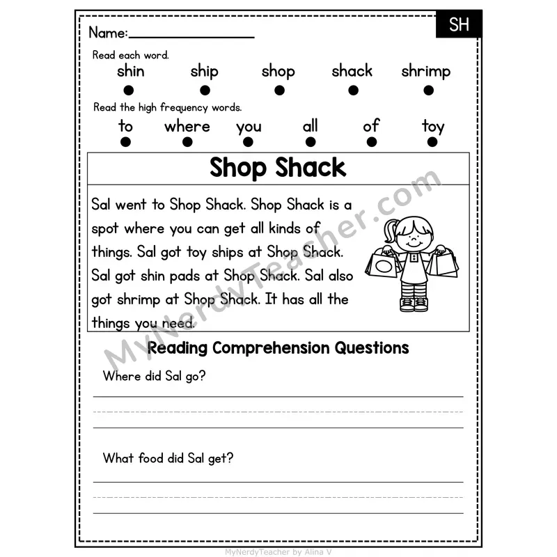 SH Digraph Decodable Passage - Shop Shack